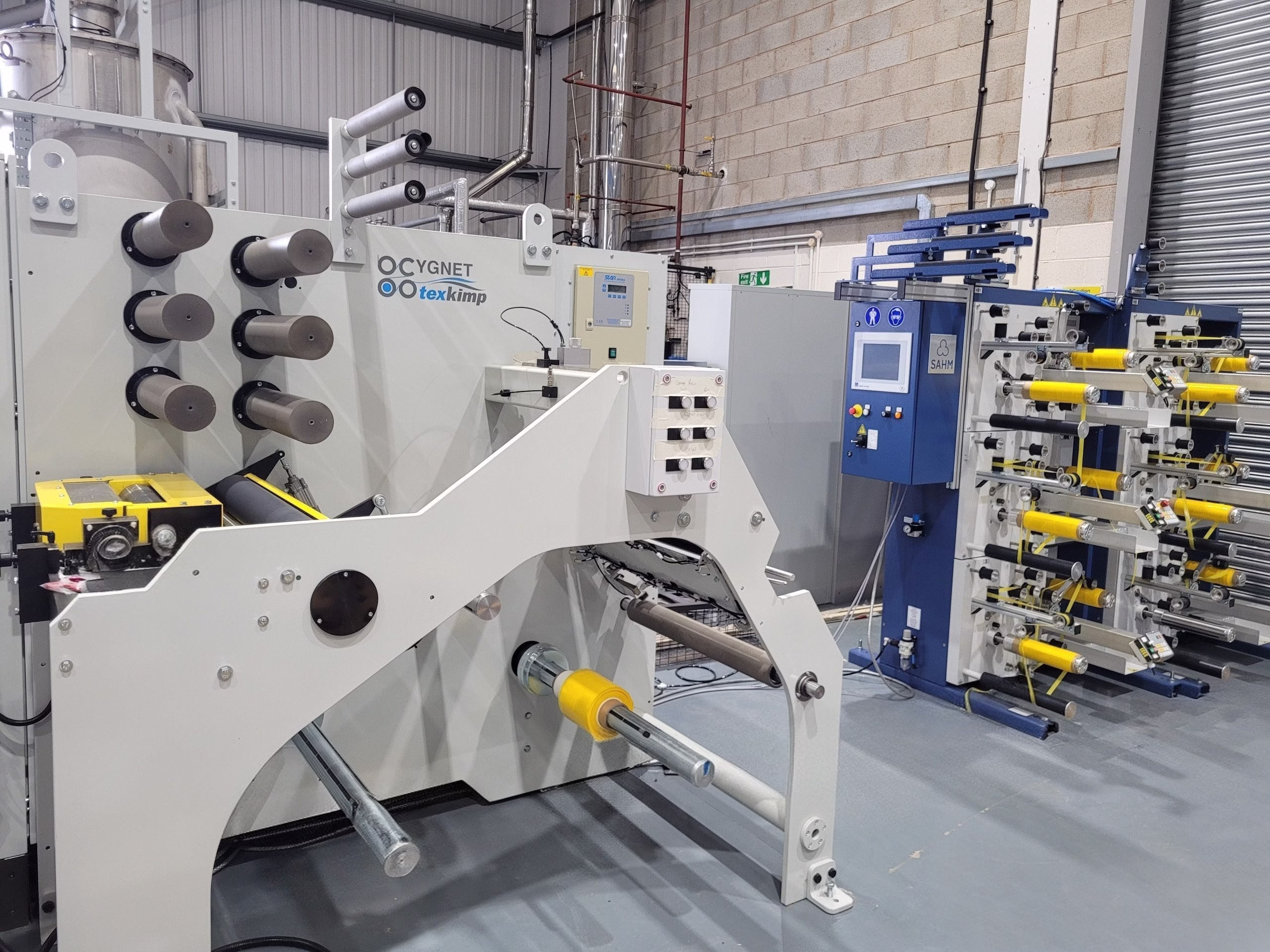 SAHM tape slitter at Cygnet Texkimp